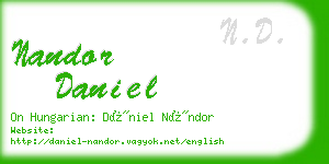 nandor daniel business card